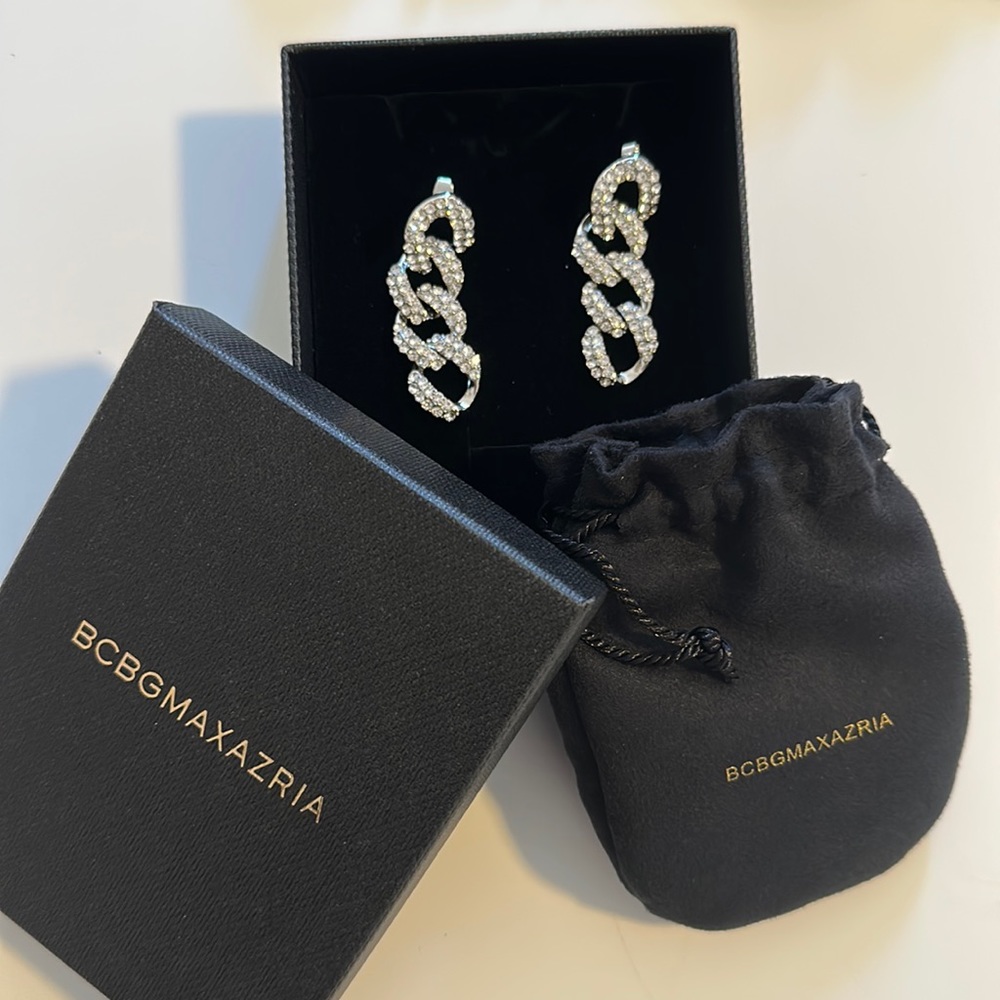 Sparkly BCBG earrings - new - never used !!!